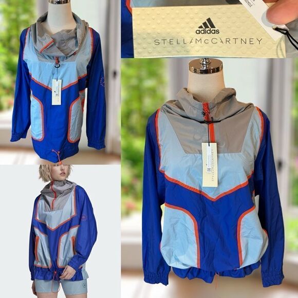 NEW Stella McCartney Adidas WIND.RDY 1/4 Zip Training Track Running Jacket SZ S - Picture 1 of 14